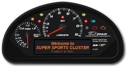 Super Sports Cluster ラインナップ | Defi - Exciting products by NS