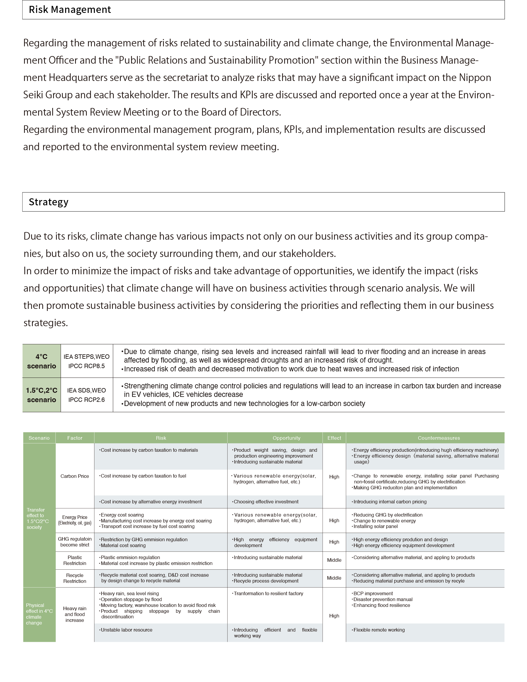 Risk Management/Strategy