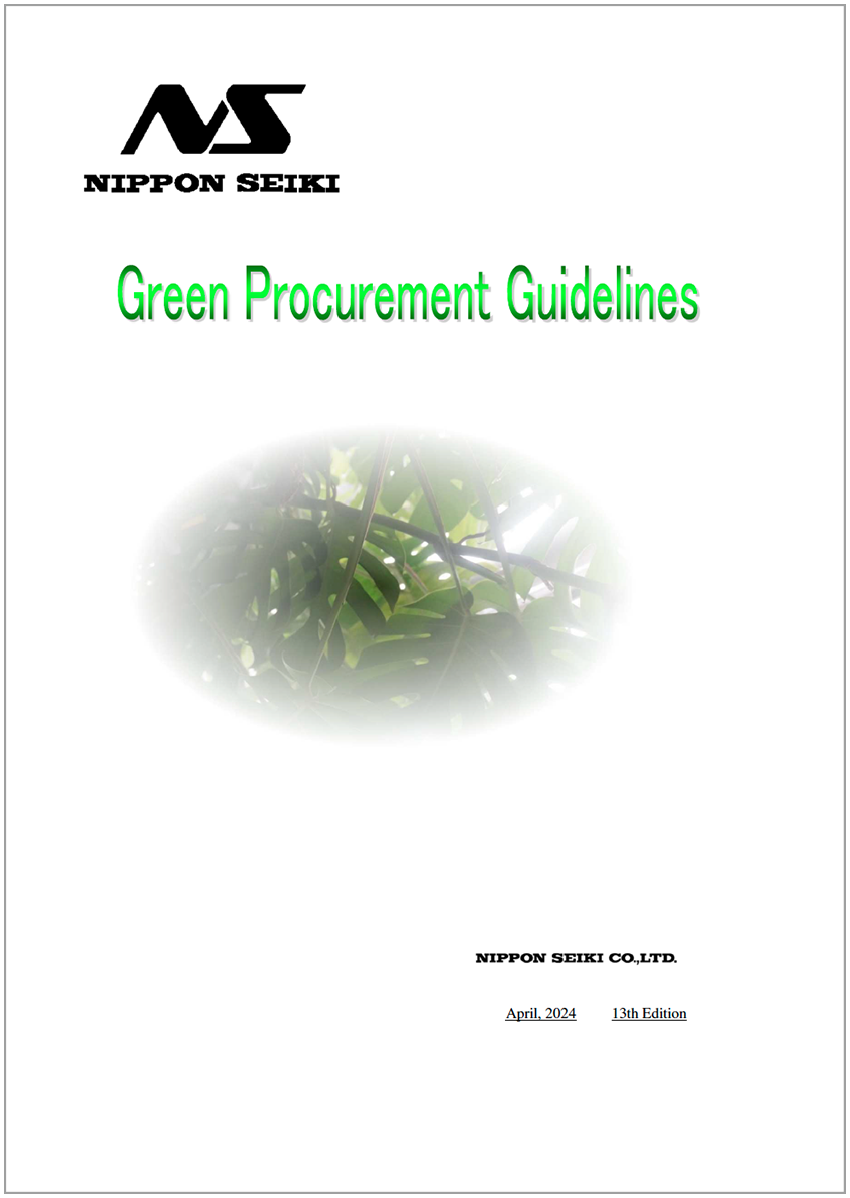 Nippon Seiki Green Procurement English version of the guidelines